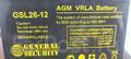Аккумулятор General Security GSL 26-12 12V 26Ah (ИПБ) 12260